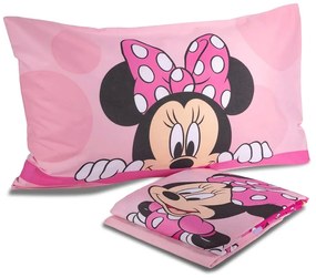 Lenzuola lettino singolo Minnie Disney  Colore Rosa, Dimensioni e Misure Piazza e Mezzo