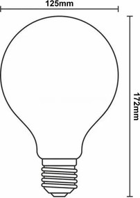 Lampadina LED dimmerabile FILAMENT G125 E27/12W/230V 2000K