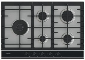 Haier I-Move Series 6 HAHG7WL5XH Piano Cottura Acciaio Inox da Incasso 74.5cm a Gas 5 Fornelli