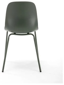 Sedia da pranzo in plastica verde Whitby - Unique Furniture