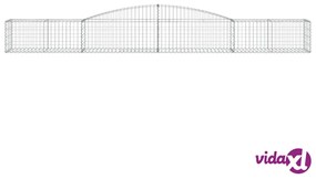 vidaXL Cesto Gabbione ad Arco 400x50x40/60 cm Ferro Zincato