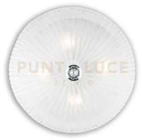 Shell plafoniera in vetro trasparente 4 luci attacco e27 d.50cm