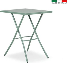 Tavolo da pranzo per giardino pieghevole Gaia FIAM struttura e superficie in acciaio verde per 2 persone 70x50cm