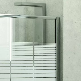Porta doccia 125cm vetro serigrafato altezza 180cm KP3000 - KAMALU