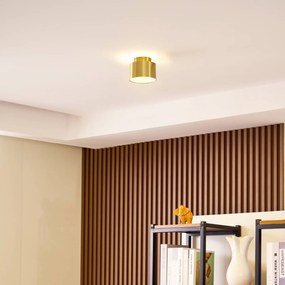Faretto LED Lindby Nivoria, 11 x 8,8 cm, color oro, alluminio