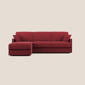 Evans Divano letto angolare con penisola in morbido tessuto impermeabile T02