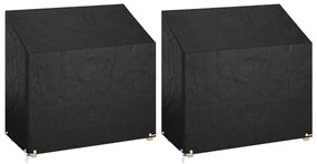 Copri Panche Giardino 2pz 8occhielli 130x70x70/88cm Polietilene /