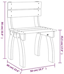 Sedia da giardino in legno di pino impregnato