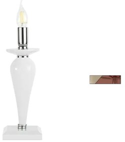 Lampada da tavolo PAGANINI in vetro lavorato a mano Borgogna 11x32 cm