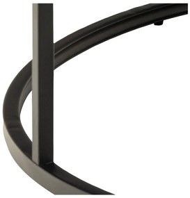 Tavolino rotondo nero con piano effetto marmo ø 80 cm Spiro - Actona