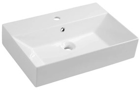 Lavabo bianco in ceramica 60x42 cm Sistema – Sapho