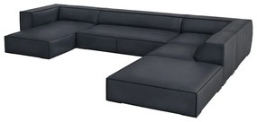 Divano angolare in pelle blu scuro (angolo destro) Madame - Windsor &amp; Co Sofas