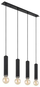 Globo 15499-4H - Lampadario a sospensione con filo MARION 4xE27/60W/230V legno nero