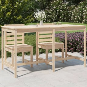 Tavolo da giardino 203,5x90x110 cm in legno massello di pino