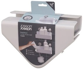 Set di 2 mensole angolari bianche autoportanti in plastica per il bagno EasyStore - Joseph Joseph