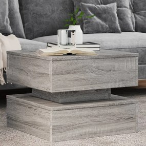 Tavolino Da Salotto Con Luci Led Grigio Sonoma 50x50x40 Cm /