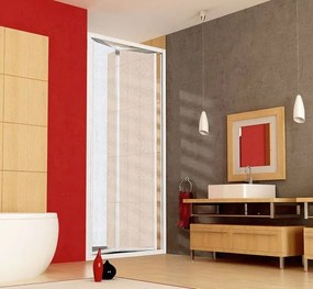 Box Porta doccia in acrilico un lato apertura a libro soffietto  reversibile 80 (adattabilità 78-83cm)