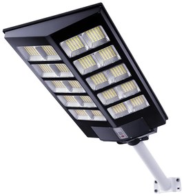 Lampione stradale Led 300W Nero con pannello solare IP66 Bianco freddo 6500K con sensore crepuscolare e di movimento Wisdom