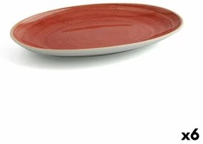 Teglia da Cucina Ariane Terra Ovale Ceramica Rosso (Ø 32 cm) (6 Unità)