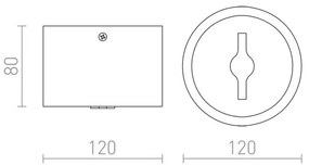 RED - Design Rendl-R12634 - Faretto LED dimmerabile KELLY 15W/230V nero