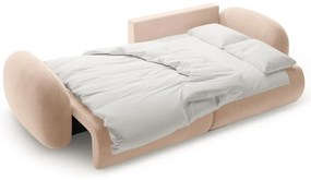 Divano angolare beige allungabile/con contenitore con rivestimento in velluto Tonale – Cosmopolitan Design