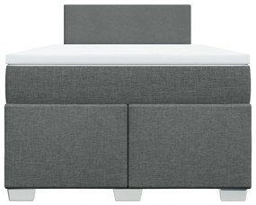 Giroletto a molle con materasso grigio scuro 120x190cm tessuto