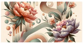 Quadro su tela – Fiori rosa e viola