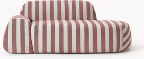 Divano a righe 2 posti con chaise longue Wolke