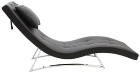 Chaise longue design nero MONACO