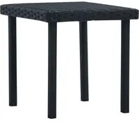 Tavolino da T per Esterni Nero 40x40x40 cm in Polyrattan cod mxl 34345