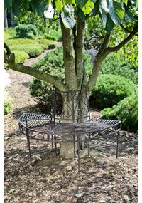 Panchina da giardino in metallo nero Narvi - Garden Pleasure