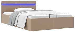 Giroletto Idraulico Con Led Cappuccino Similpelle 140x200cm /
