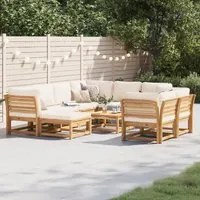 Set Salotto da Giardino 10 pz con Cuscini Legno Massello Acacia 3214296