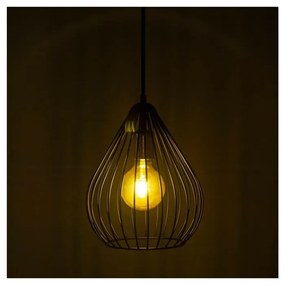 Lampadario nero con paralume in metallo ø 24 cm – Opviq lights