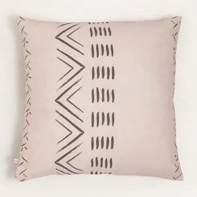 Federa per cuscino quadrata in cotone (60x60 cm) Yojary Style Beige - Sklum