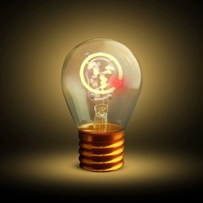 Lampadina bacio LED decorativa e ricaricabile
