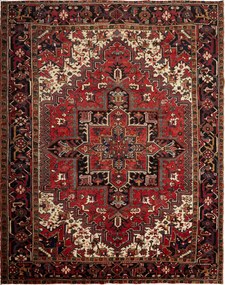 Heriz Tappeto 250 x 310 Blu (Iran) Annodato A Mano