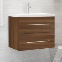 Mobile Bagno Lavabo Integrato Rovere Marrone Legno Multistrato cod mxl 71931