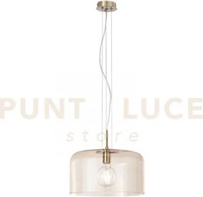 Lampadario a sospensione gibus ambra 1 luce attacco e27 40x40x150cm...