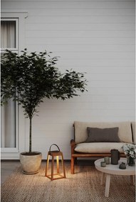 Lanterna a LED marrone con alimentazione a pannelli solari e con ricarica USB da esterno (altezza totale 54 cm) Nordic – Markslöjd