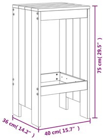 Set da Bar da Giardino 5 pz in Legno Massello di Douglas