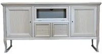 Porta tv classico 2 porte 2 cassetti in legno grezzo l.140 p.45 h.70 - Mobili 2G