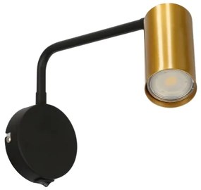 Lampada da muro TINA 1xGU10/15W/230V nero/oro