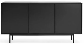 Cassettiera bassa nera 159x80 cm Sierra - Teulat