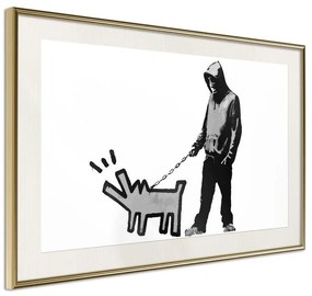 Poster  Banksy: Choose Your Weapon  Cornice Quadri Cornice d'oro con passe-partout, Larghezza x Altezza Home decor 30x20