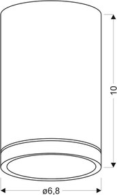 Plafoniera TUBA GU10/15W/230V