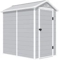 Casetta Box da Giardino in Plastica 134x192x204 cm Grigio