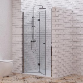 Porta doccia a libro 90 cm altezza 200h | KAM-KS700 - KAMALU