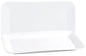 Teglia da Cucina Quid Basic Rettangolare Ceramica Bianco (35,8 x 21 cm) (6 Unità)