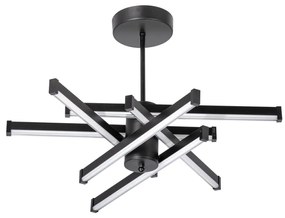 Lampadario a sospensione con supporto rigido LED 6xLED/10W/230V 3000-6500K diametro 66 cm nero